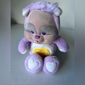 Vintage Bright Heart Raccoon Care Bear Cousins Purple Plush Kenner 10inch